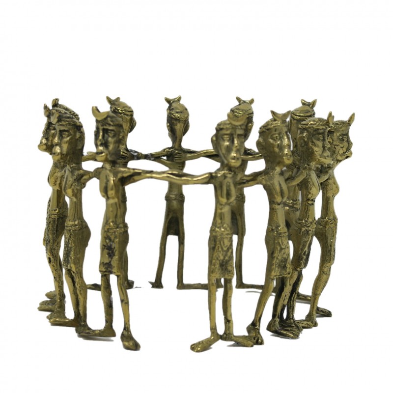 TRIBAL CIRCLE BRONZ GOLD COLOR - BRONZE STATUES
